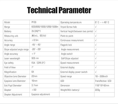 600M Golf Laser Rangefinder Golf Telescope Laser Distance Meter Monocular Golf hunting laser laser Range Finder