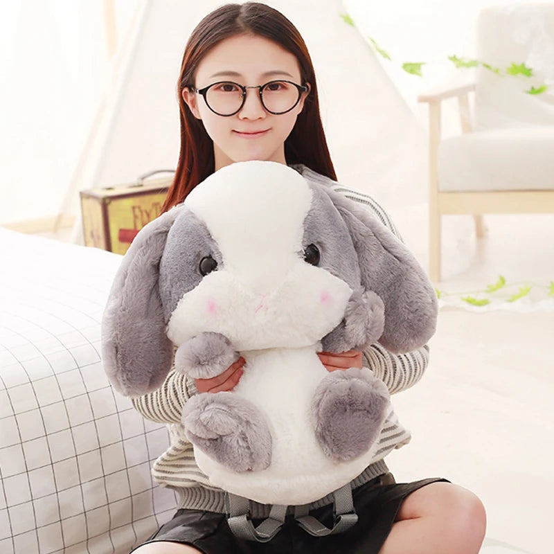 Cute Rabbit Plush Shoulder Bag Soft Backpack