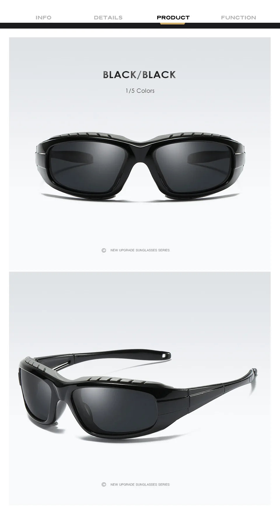 Windproof Polarized Sports Sunglasses UV400 Anti-Glare Outdoor Driving Glasses for Men
