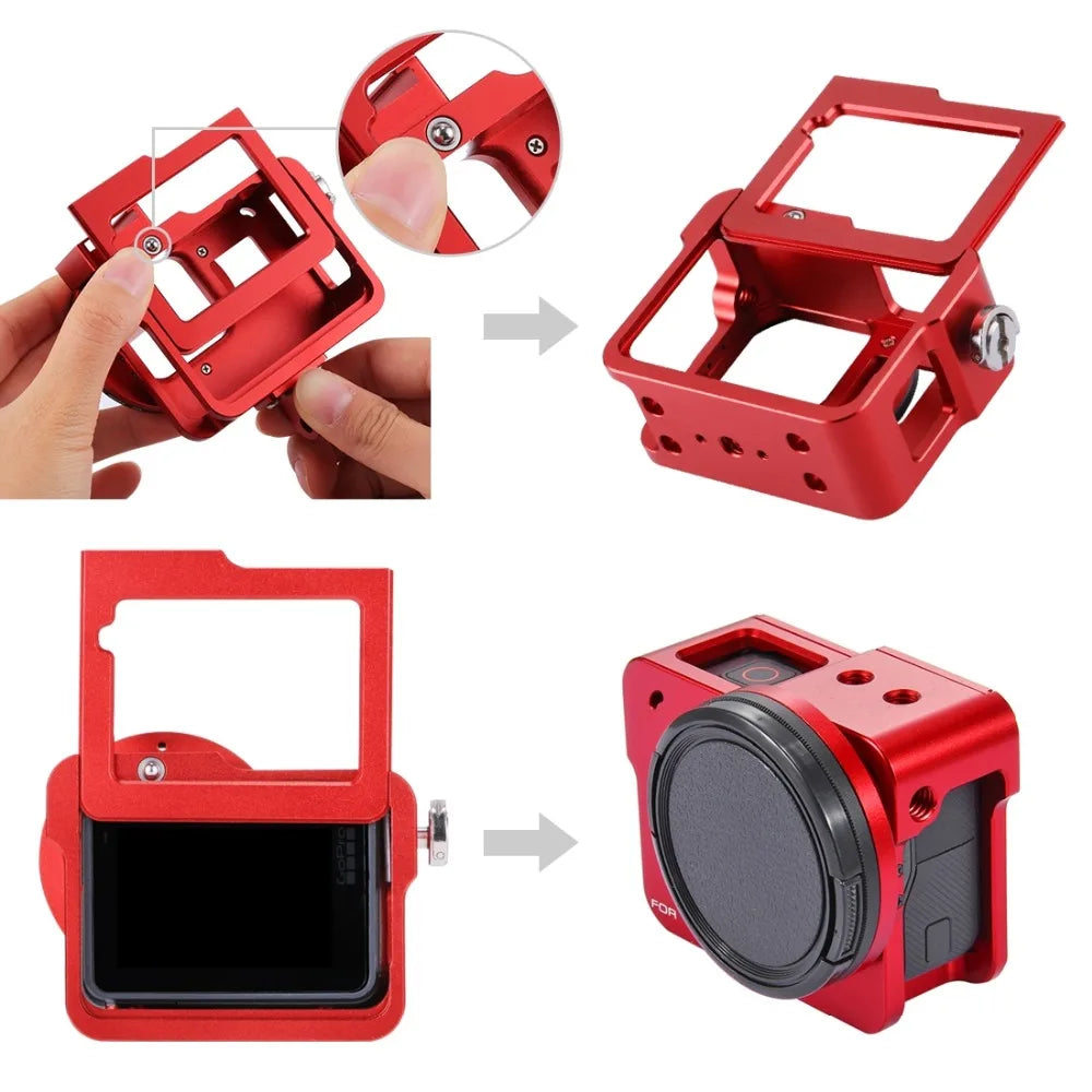 Housing Shell For GoPro HERO 5 6 7 Black Aluminum Alloy Hard Protective Cage Frame Case For GoPro Hero 2018 Camera Cage