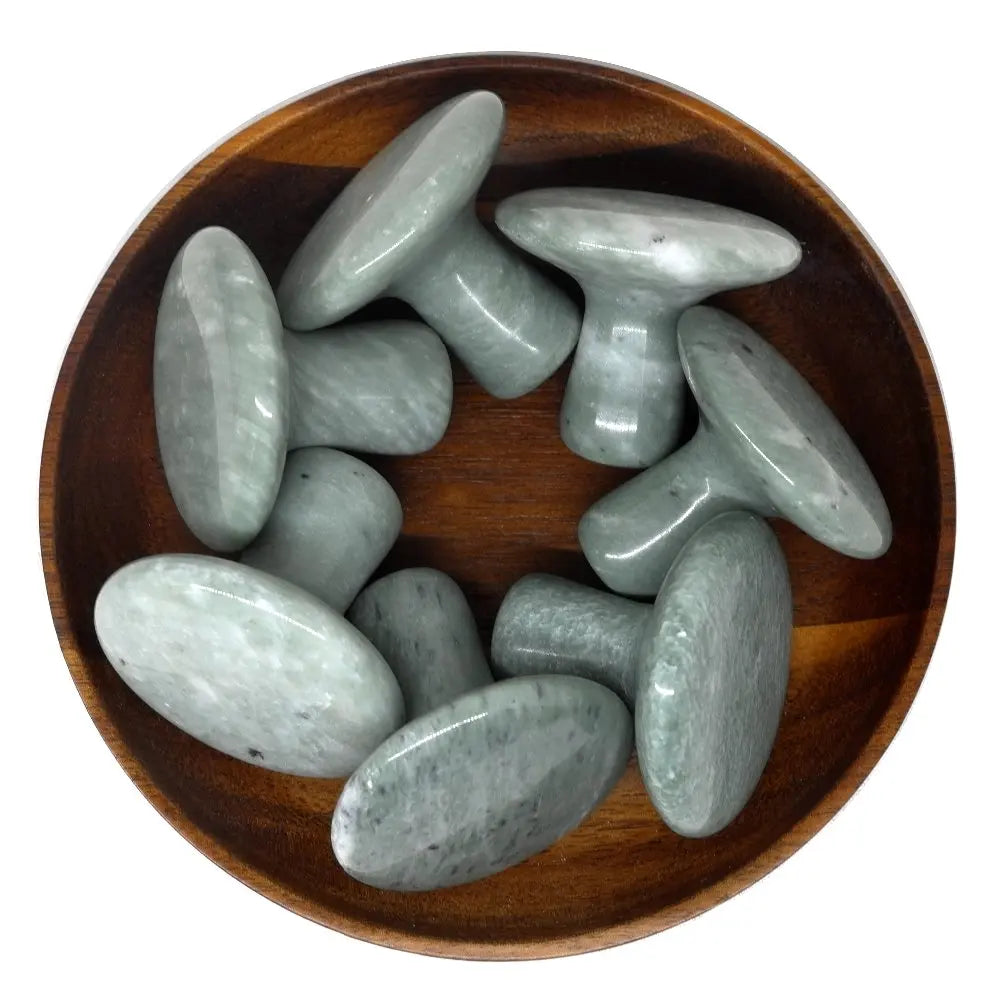 5.5x4cm Rose Quartz Mushroom Massage Stone Crystal Jade GUASHA Facial Body Foot Thin Anti-wrinkle Relaxation Beauty Health Care