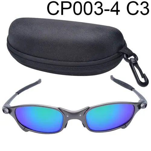 Polarized UV400 Cycling Sunglasses – Black Metal Frame Fishing Riding Bicycle Eyewear