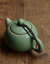 Longan celadon, small teapot, ice crack glaze, ceramic
