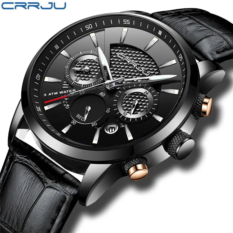 Fashion Sport Quartz Watches Men Luxury Business Leather Watch Waterproof Wristwatches Male Clock Relogio Masculino