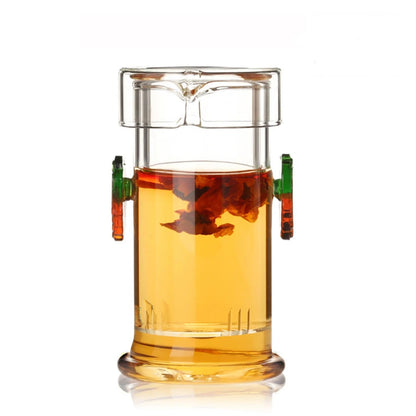 Heat-resistant Glass Tea Pot Chinese Kung Fu Flower Teapot With Filter Coffee Kettle,Beautiful and easy teapot