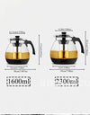 Large Capacity Clear Borosilica Glass Teapot With Stainless Steel Infuser Puer Kettle Heated Container Coffee Tea Pot Maker