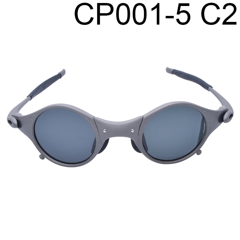 Polarized UV400 Cycling Sunglasses – Gray Metal Frame Fishing Riding Bicycle Eyewear