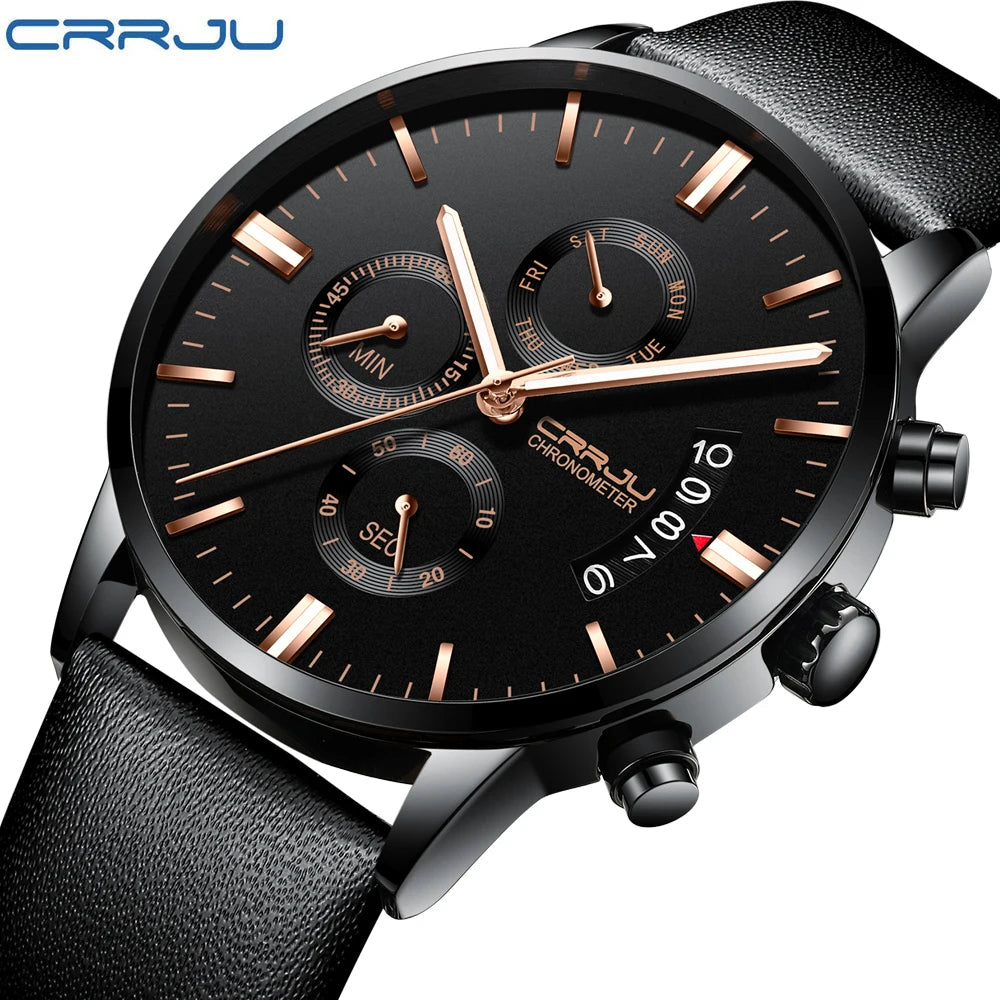 Men's Calander Waterproof Sport WristWatch with Milan strap Army Chronograph Quartz Heavy Watches Fashion male Clock