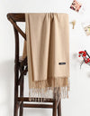 solid color soft scarf cashmere lady shawl wrap Autumn winter pashmina hijab headband