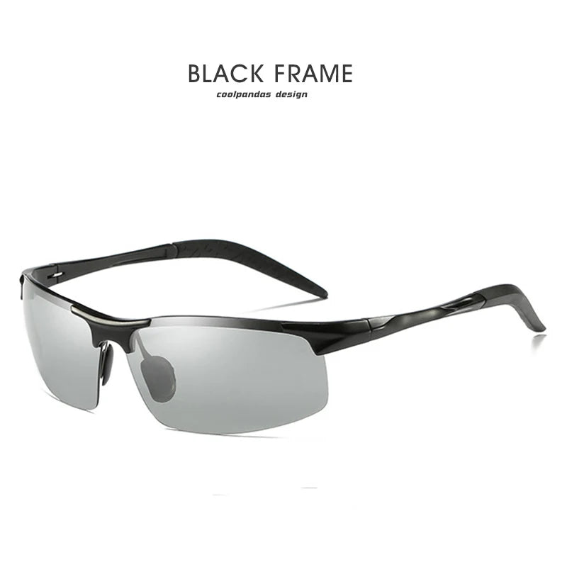 Photochromic Polarized Sunglasses UV400 Chameleon Day Night Driving Glasses for Men Women