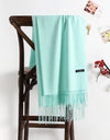 solid color soft scarf cashmere lady shawl wrap Autumn winter pashmina hijab headband