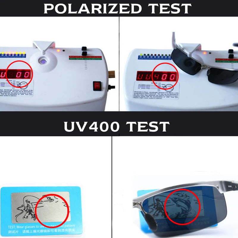 Aluminum Magnesium Polarized Sunglasses for Men Military Driving HD Goggles