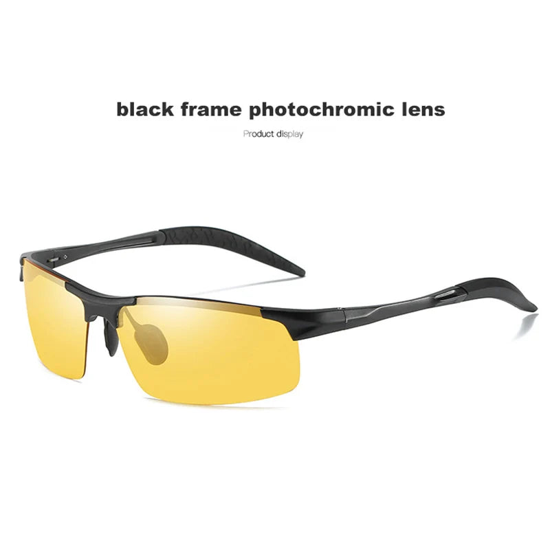 Aluminum Magnesium Photochromic Polarized Sunglasses UV400 Night Vision Driving Glasses for Men Women