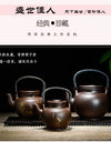 Chinese Purple Clay Tea Pot Chinese Kung Fu Large Capacity With Filter Handle Hand-painted Teapot Kettle Set