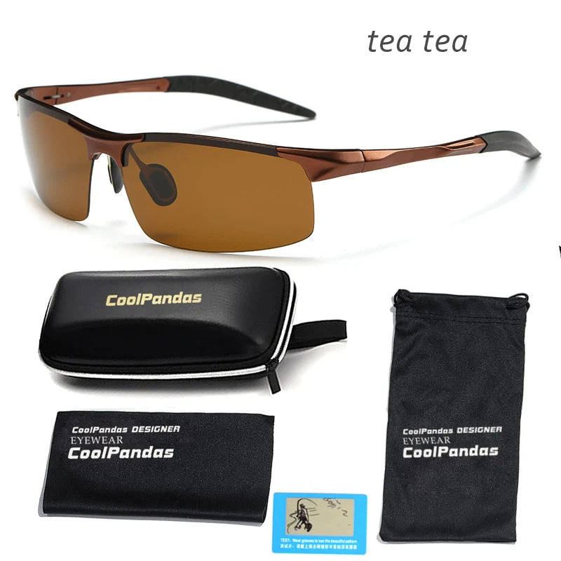 Aluminum Magnesium Polarized Aviation UV400 Driving Sunglasses for Men Outdoor Sport Glasses