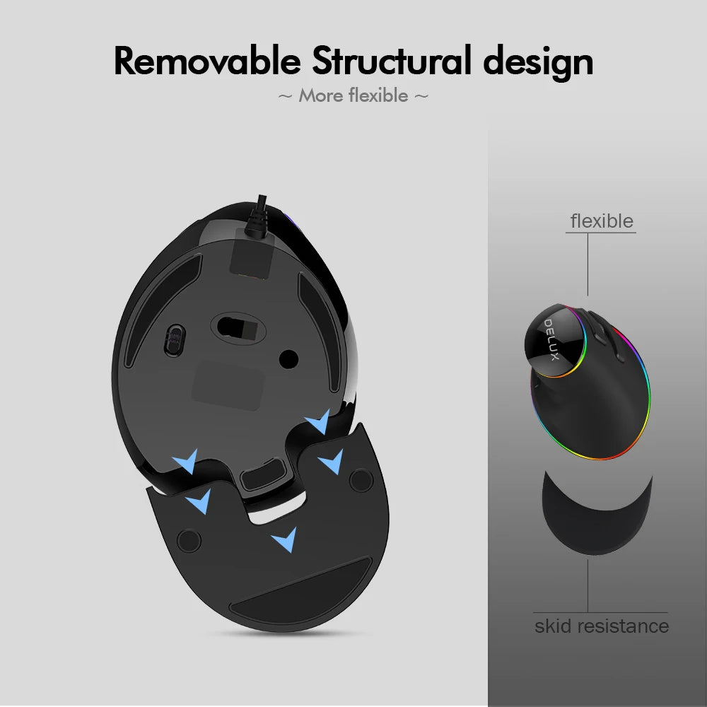 M618 Plus Vertical Ergonomic Mouse – 4000 DPI 6 Buttons