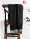 solid color soft scarf cashmere lady shawl wrap Autumn winter pashmina hijab headband