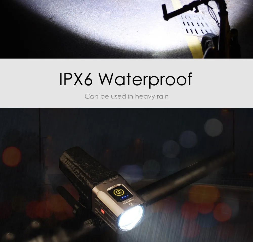BR1600 Lumens Professional Bicycle Light Side Warning IPX6 Waterproof USB Rechargeable Bike Light Flashlight Accessories