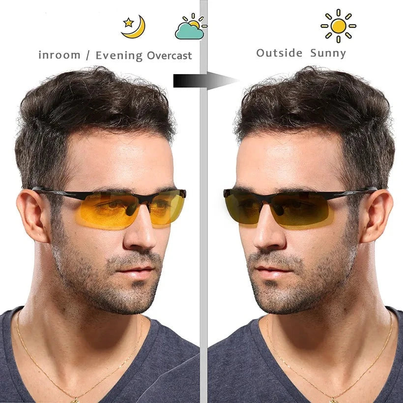 Men's Sunglasses Day Night Photochromic Polarized Sunglasses