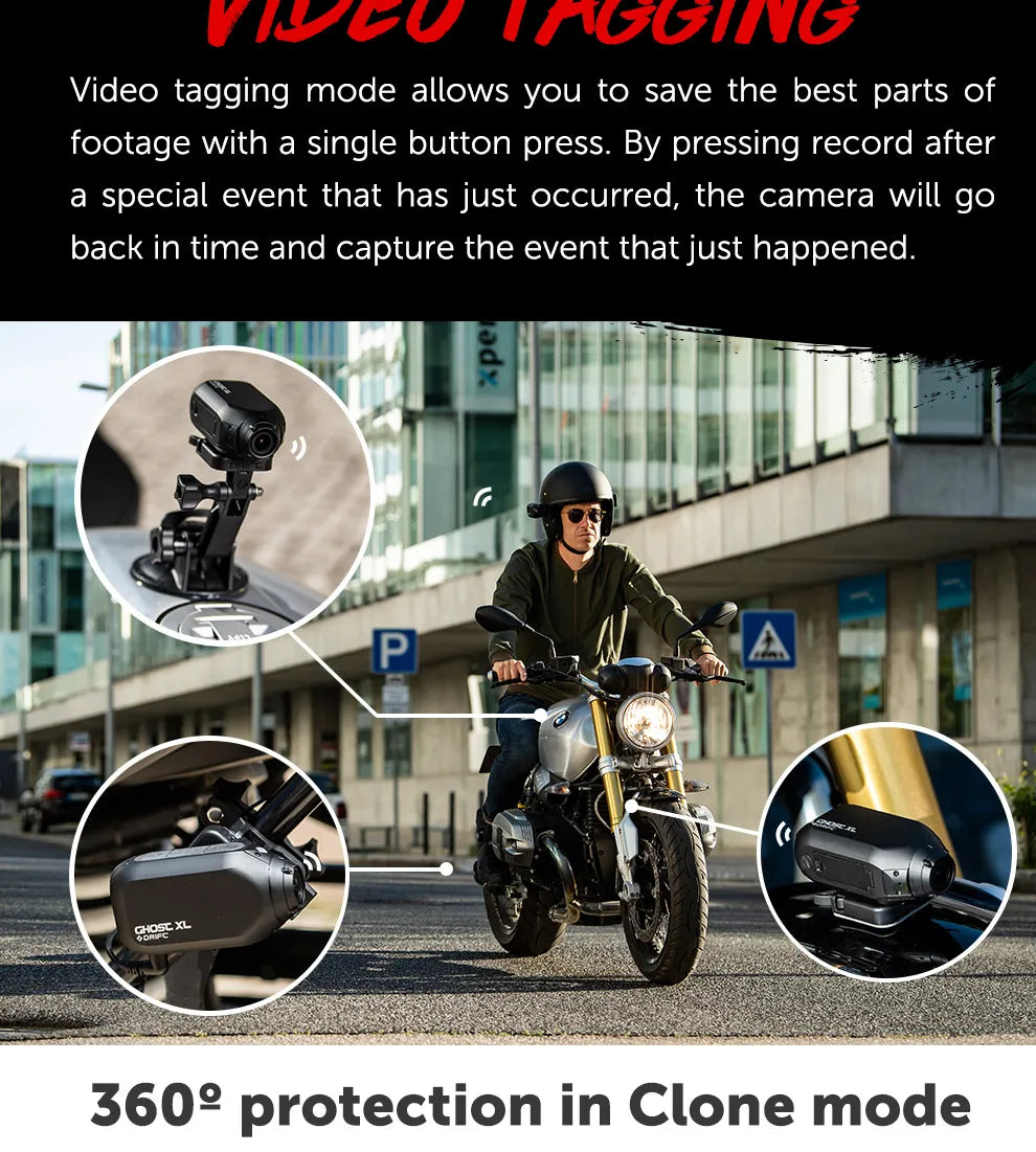 Full HD Action Camera with Rotating Lens Dash Cam Mode and IPX7 Waterproof Design