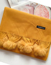 Autumn Winter Warm Cashmere Scarf Dot Pattern Long Tassels Women Thicken Wrap Shawl Lady muffler Wool Pashmina