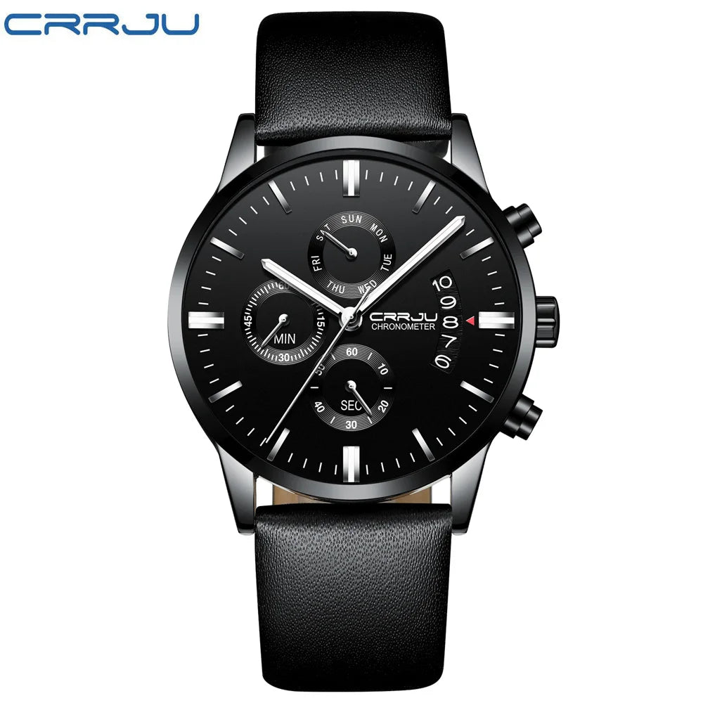 Men's Calander Waterproof Sport WristWatch with Milan strap Army Chronograph Quartz Heavy Watches Fashion male Clock