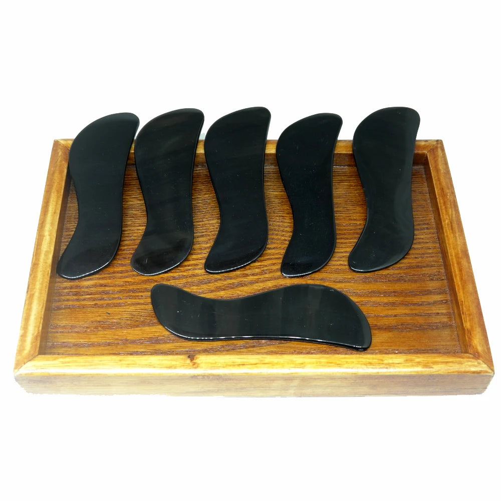Massage Tool body meridian Guasha board Buffalo Horn/Scrapping plate scraper V-line slimming