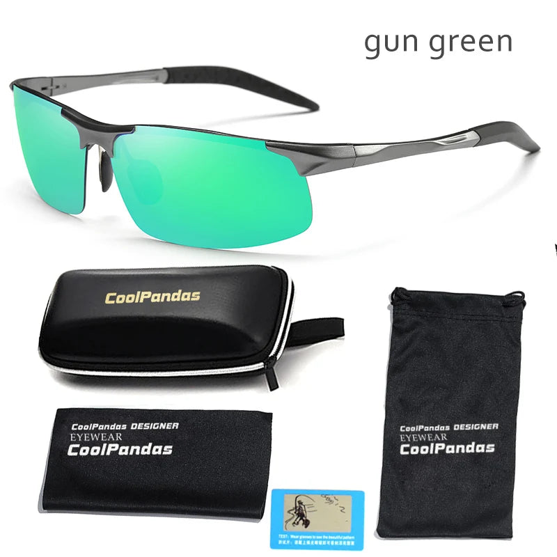 Aluminum Magnesium Polarized Aviation UV400 Driving Sunglasses for Men Outdoor Sport Glasses