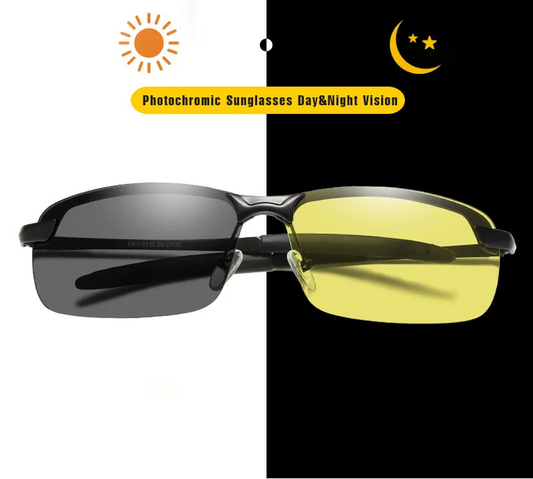 Intelligent Photochromic Polarized Sunglasses UV400 Day Night Vision Driving Glasses for Men Women