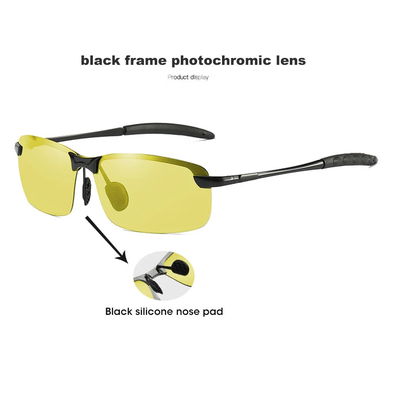 Intelligent Photochromic Polarized Sunglasses UV400 Day Night Vision Driving Glasses for Men Women