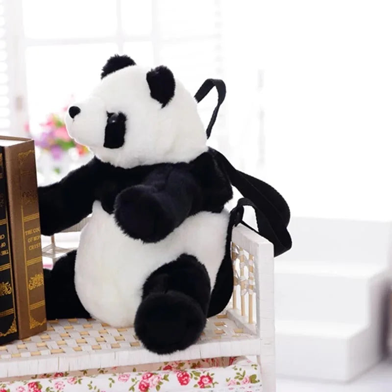 Kawaii Panda Plush Backpack Soft Adjustable Shoulder Bag