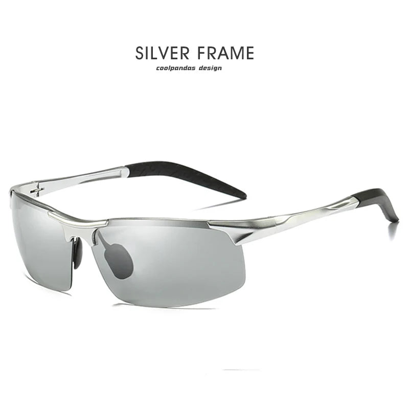 Photochromic Polarized Sunglasses UV400 Chameleon Day Night Driving Glasses for Men Women