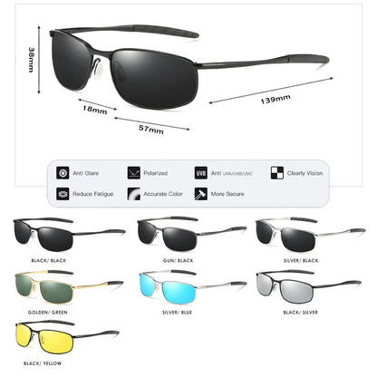 Polarized Sunglasses Retro Male Driving Glasses Men