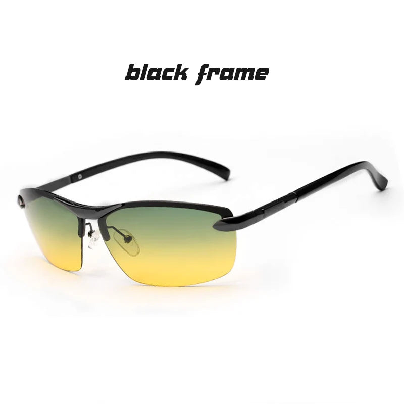 Unisex Polarized Day Night Vision Sunglasses UV400 Anti-Glare Driving Glasses for Men Women