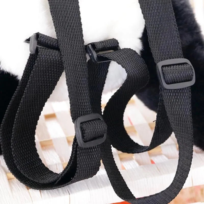 Kawaii Panda Plush Backpack Soft Adjustable Shoulder Bag