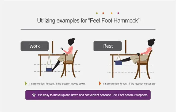 Foot Hammock Stands Adjustable Desk Feet Hammock under the desk