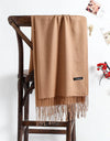 solid color soft scarf cashmere lady shawl wrap Autumn winter pashmina hijab headband