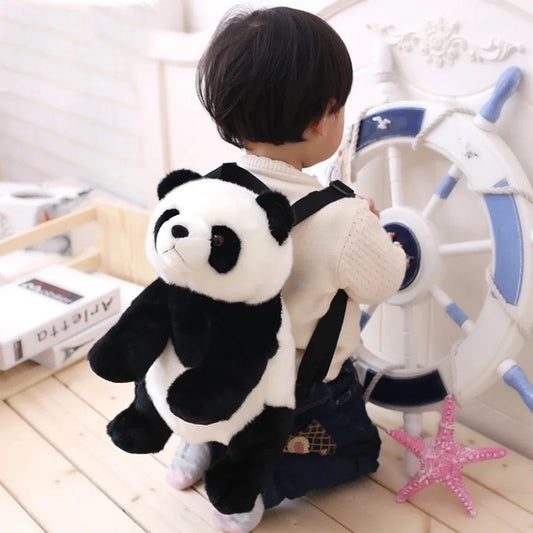 Kawaii Panda Plush Backpack Soft Adjustable Shoulder Bag