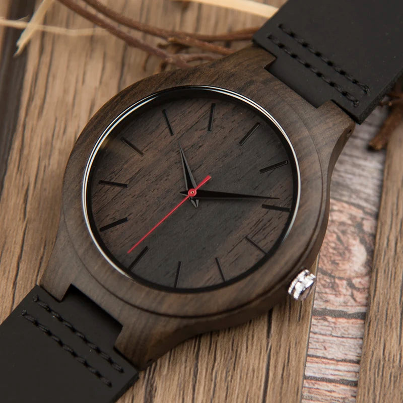 Fashion Wooden Watch Custom Quartz Watches Light Handmade Retro Accept