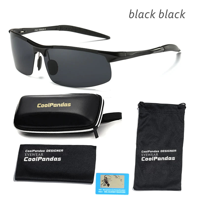Aluminum Magnesium Polarized Aviation UV400 Driving Sunglasses for Men Outdoor Sport Glasses