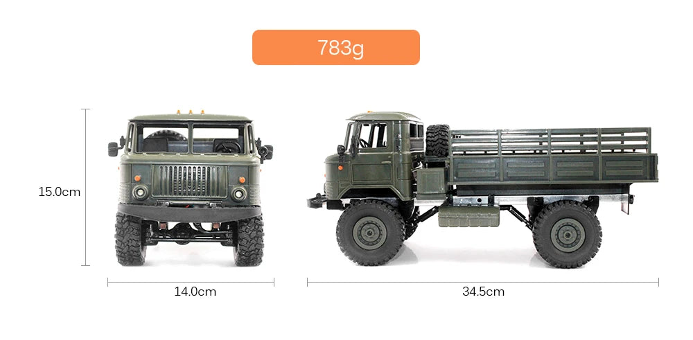 1 to 16 Scale 4WD Remote Control Military Off Road Truck