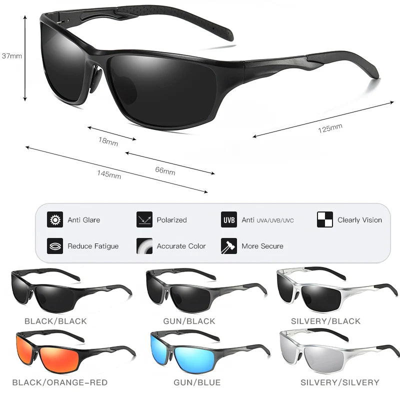 Aluminium Magnesium Frame Men's Polarized Military Sunglasses Goggles Driving Sun glasses UV400