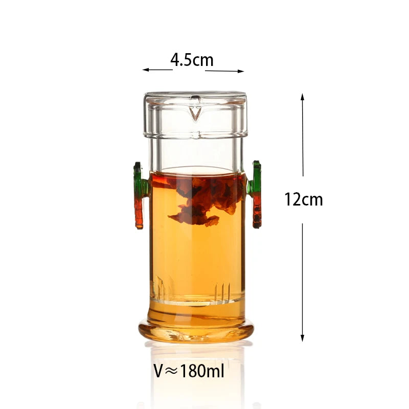 Heat-resistant Glass Tea Pot Chinese Kung Fu Flower Teapot With Filter Coffee Kettle,Beautiful and easy teapot