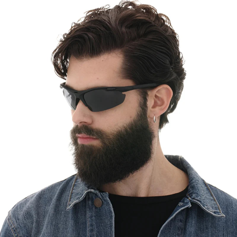 Polarized Sports Sunglasses for Men Ultralight Military TR90 Frame