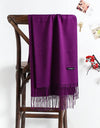 solid color soft scarf cashmere lady shawl wrap Autumn winter pashmina hijab headband