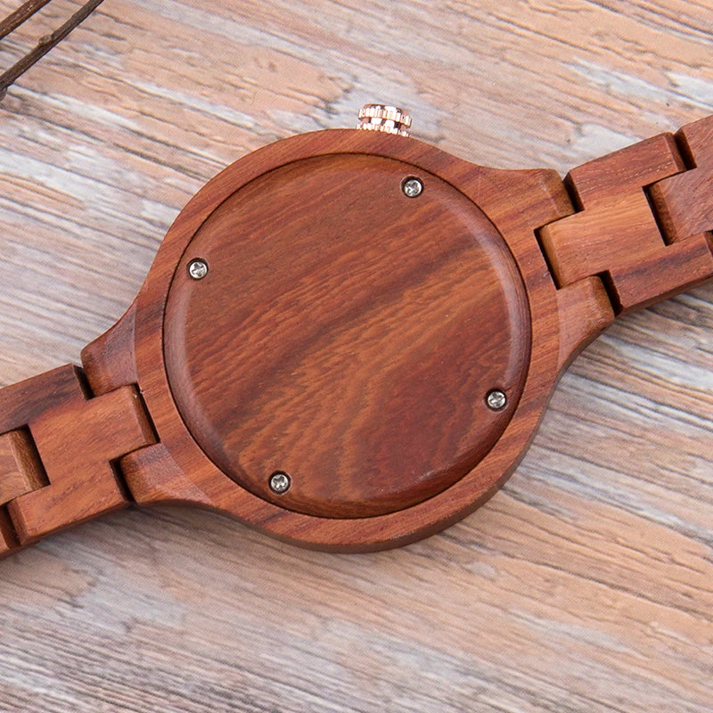Fashion Wood Watch  Female Clock Quartz Wrist watches Ladies Roman Dial