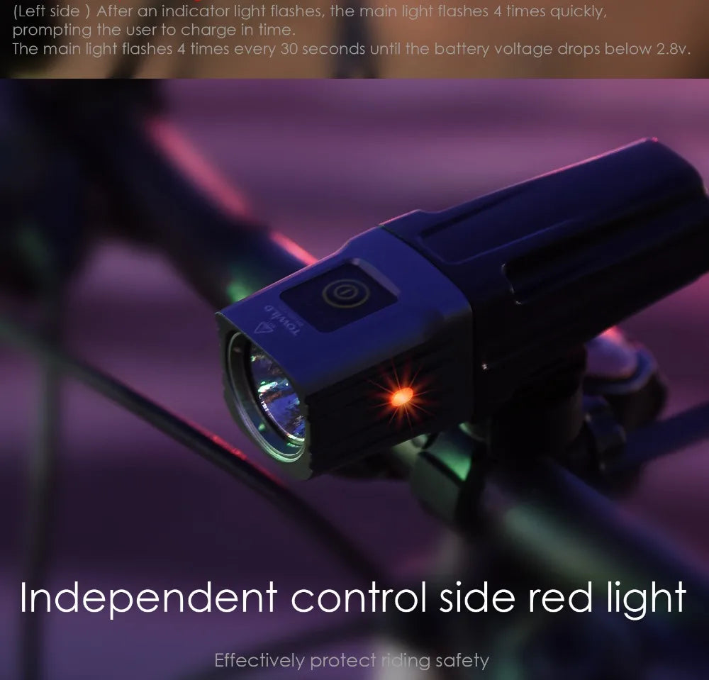 BR1600 Lumens Professional Bicycle Light Side Warning IPX6 Waterproof USB Rechargeable Bike Light Flashlight Accessories