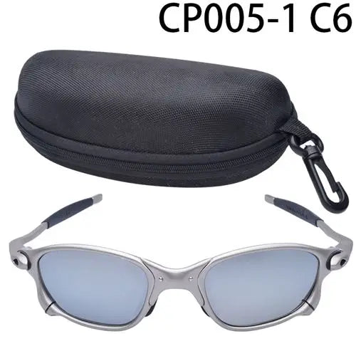 Polarized UV400 Road Bike Cycling Sunglasses – Silver Metal Frame Fishing Riding Eyewear