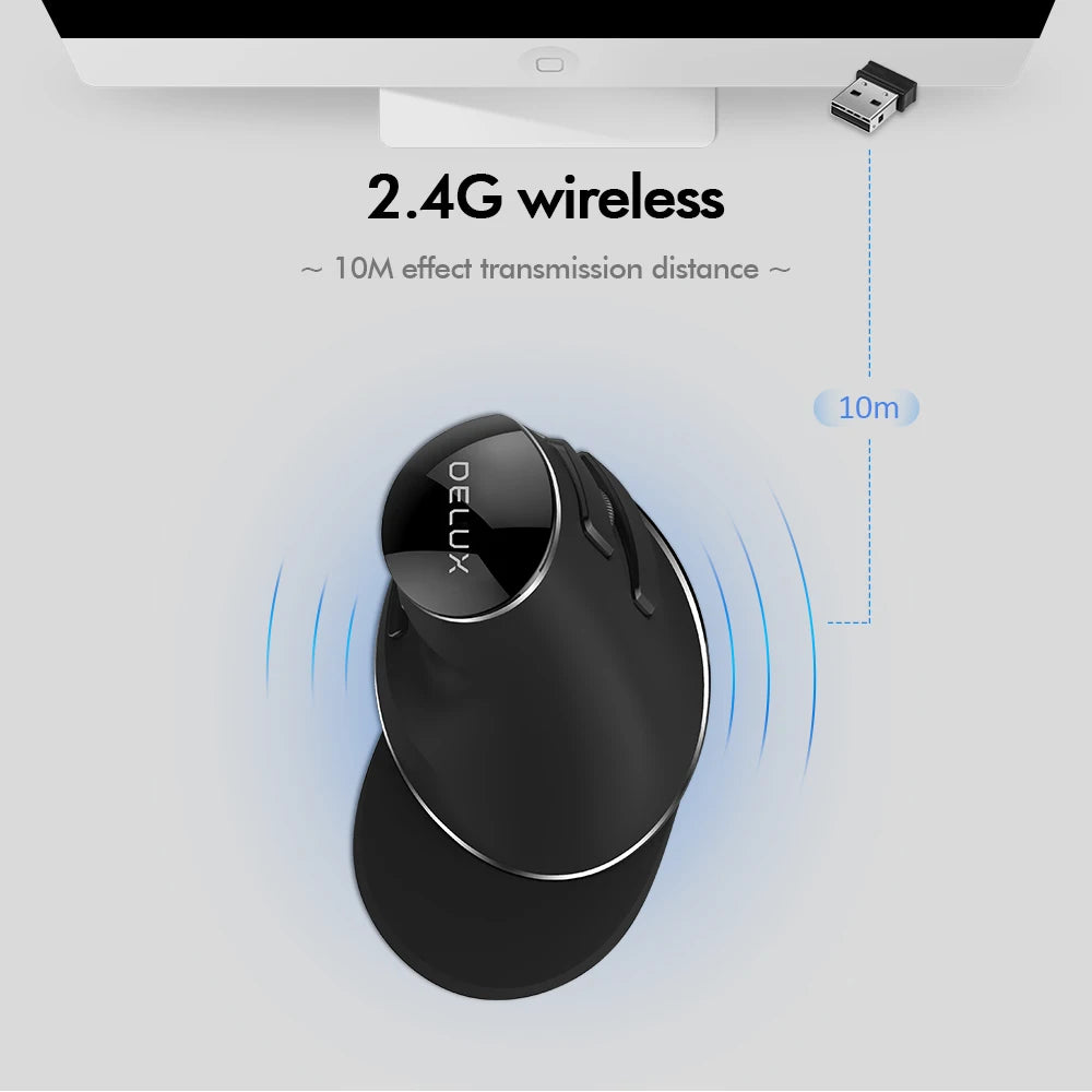 M618 Plus Vertical Ergonomic Mouse – 4000 DPI 6 Buttons