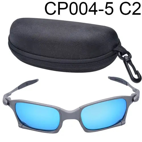 Polarized UV400 Cycling Sunglasses – Gray Metal Frame Fishing Riding Bicycle Eyewear